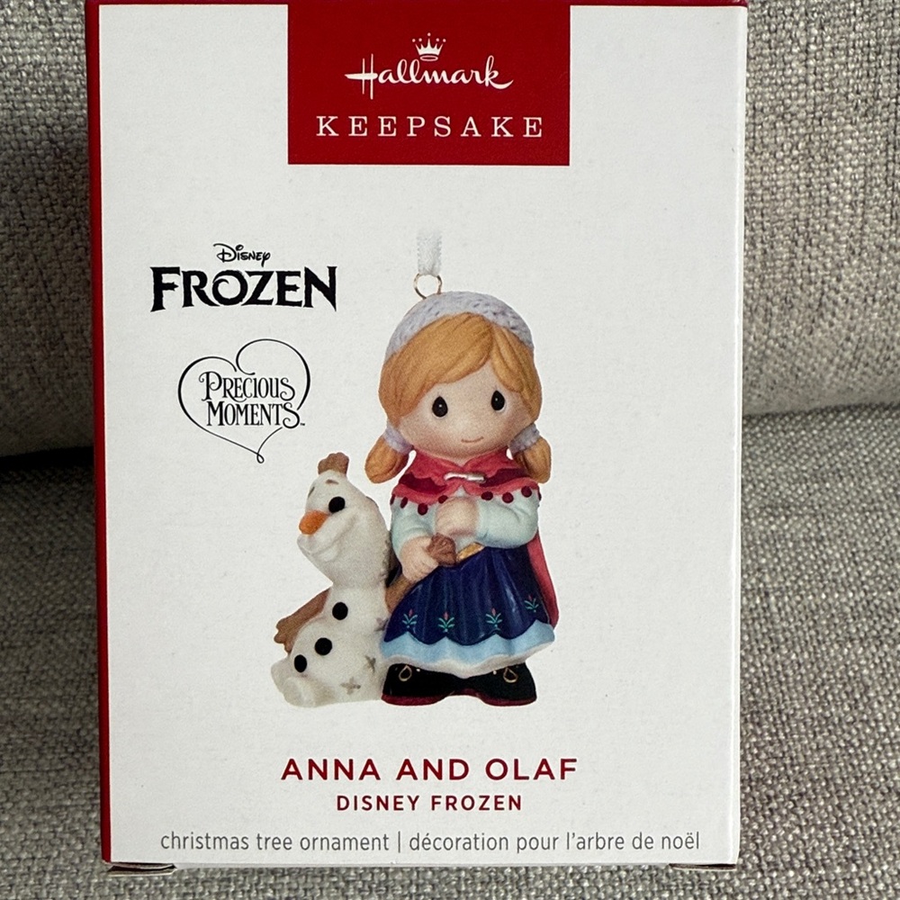 2024 Hallmark Keepsake Precious Moments Anna and Olaf Ornament